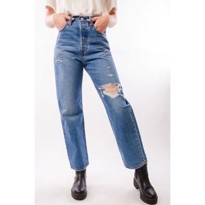 Levi's Ribcage Straight Ankle Jeans Noe High 28